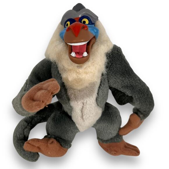 Mattel Disney Rafiki Plush 8 Inch Lion King Vinyl Head Baboon Stuffed Animal - Picture 1 of 7